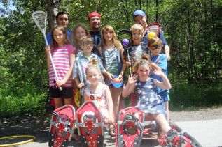 children enjoy snowshoeing and lacrosse, two new activities that were unveiled at NFCS's sixth annual Great Outdoor Adventure